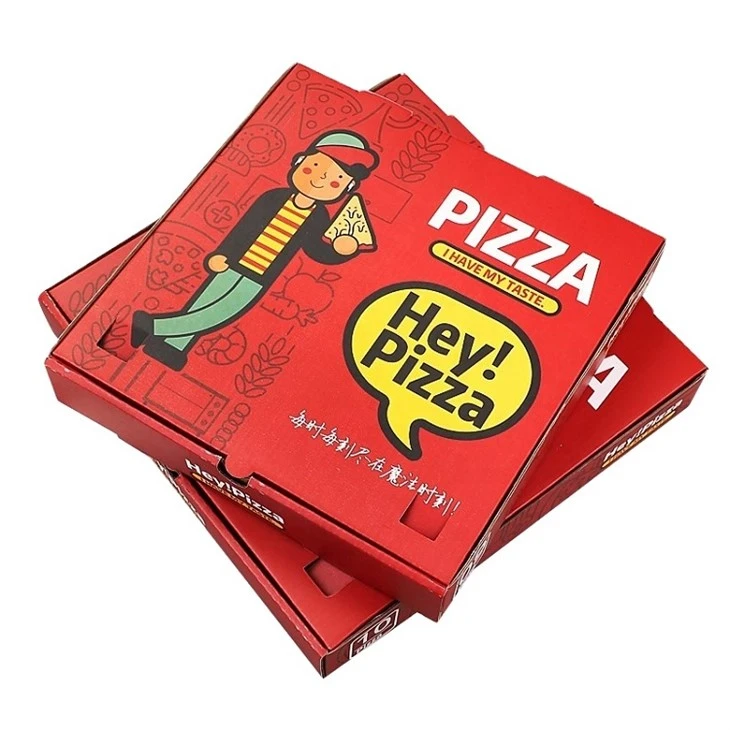 Anpassbare, recycelbare, bunte Pizzaschachteln