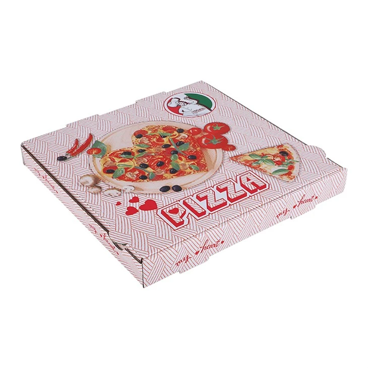Maßgeschneiderte Pizzakarton-Faltschachtel aus Wellpappe