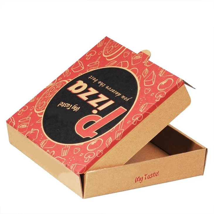 Verpackungsbox in Lebensmittelqualität, kundenspezifische chinesische Llogo-Pizzabox