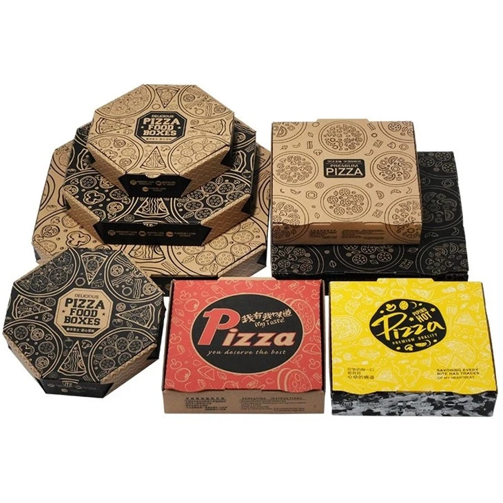 Achteckige Pizza-Verpackungsbox mit Kundenlogo
