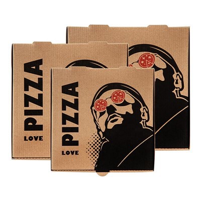 Pizza-Verpackungsbox aus Wellpappe mit individuellem Logo in Lebensmittelqualität